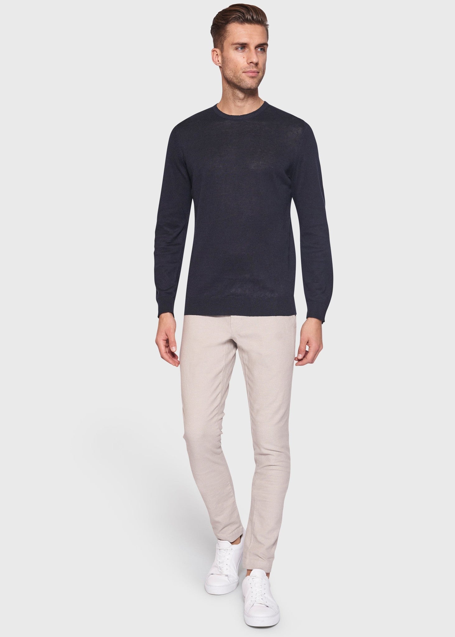 BS Mogensen Regular Fit Stickad Tröja - Navy
