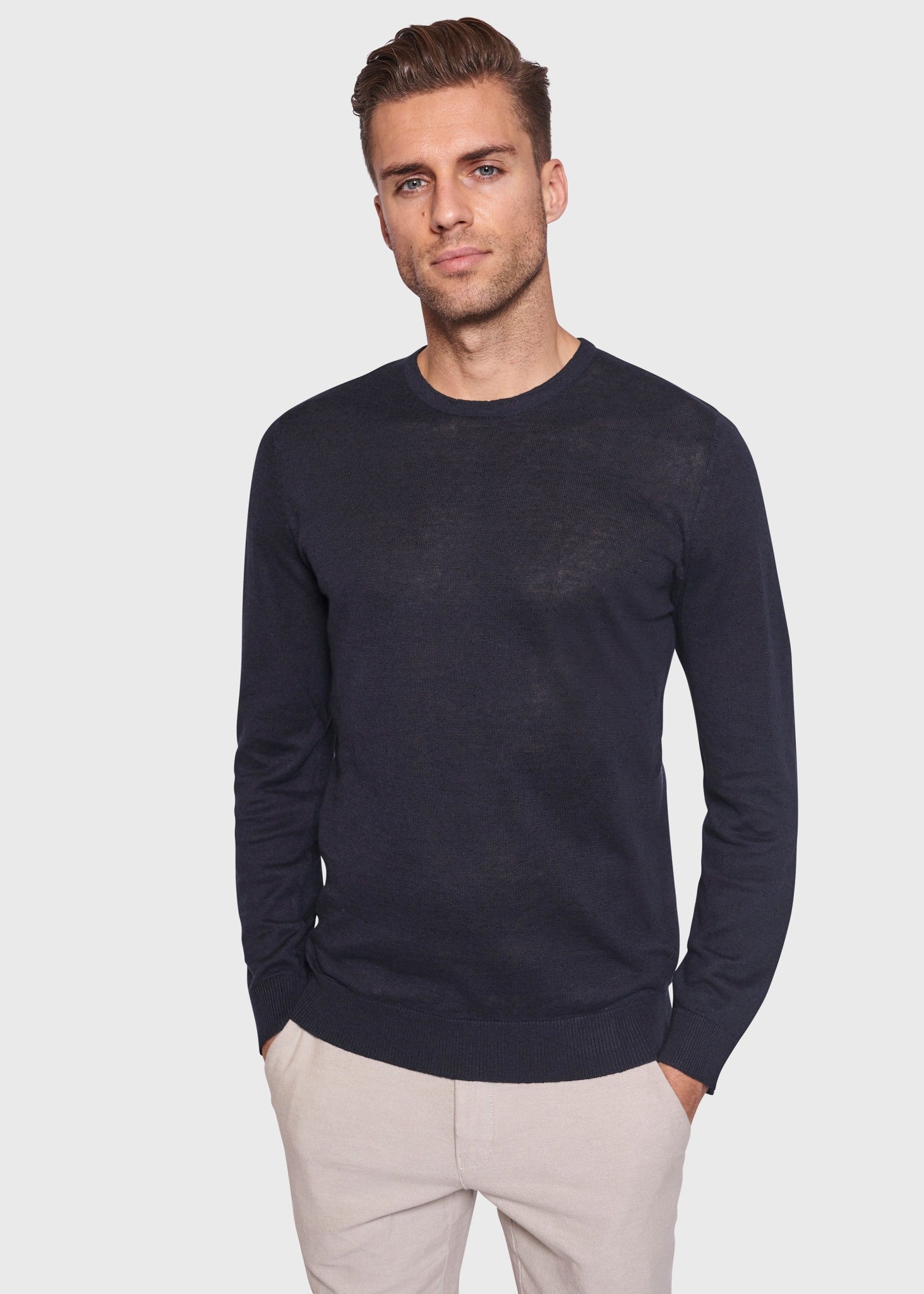 BS Mogensen Regular Fit Stickad Tröja - Navy
