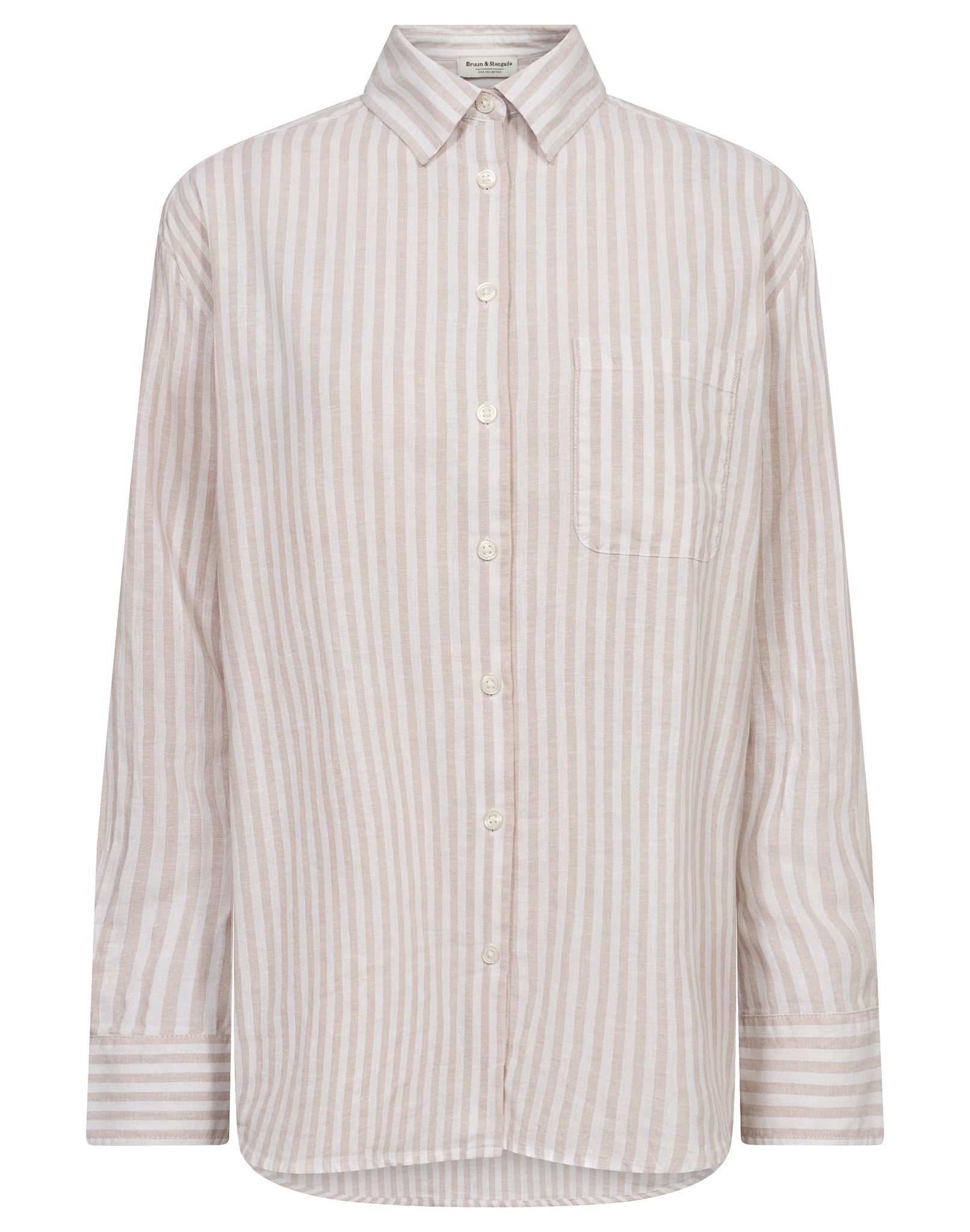 BS Aglaia Regular Fit Skjorta - Sand/White