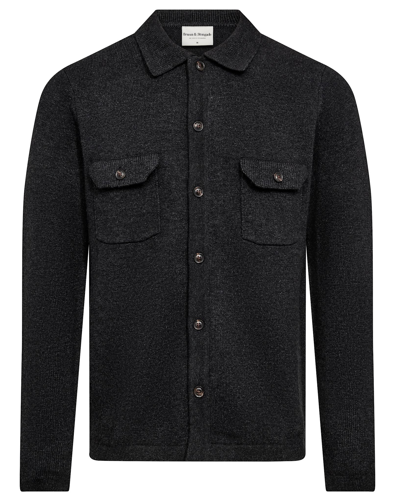 BS Nannak Regular Fit Stickat - Charcoal