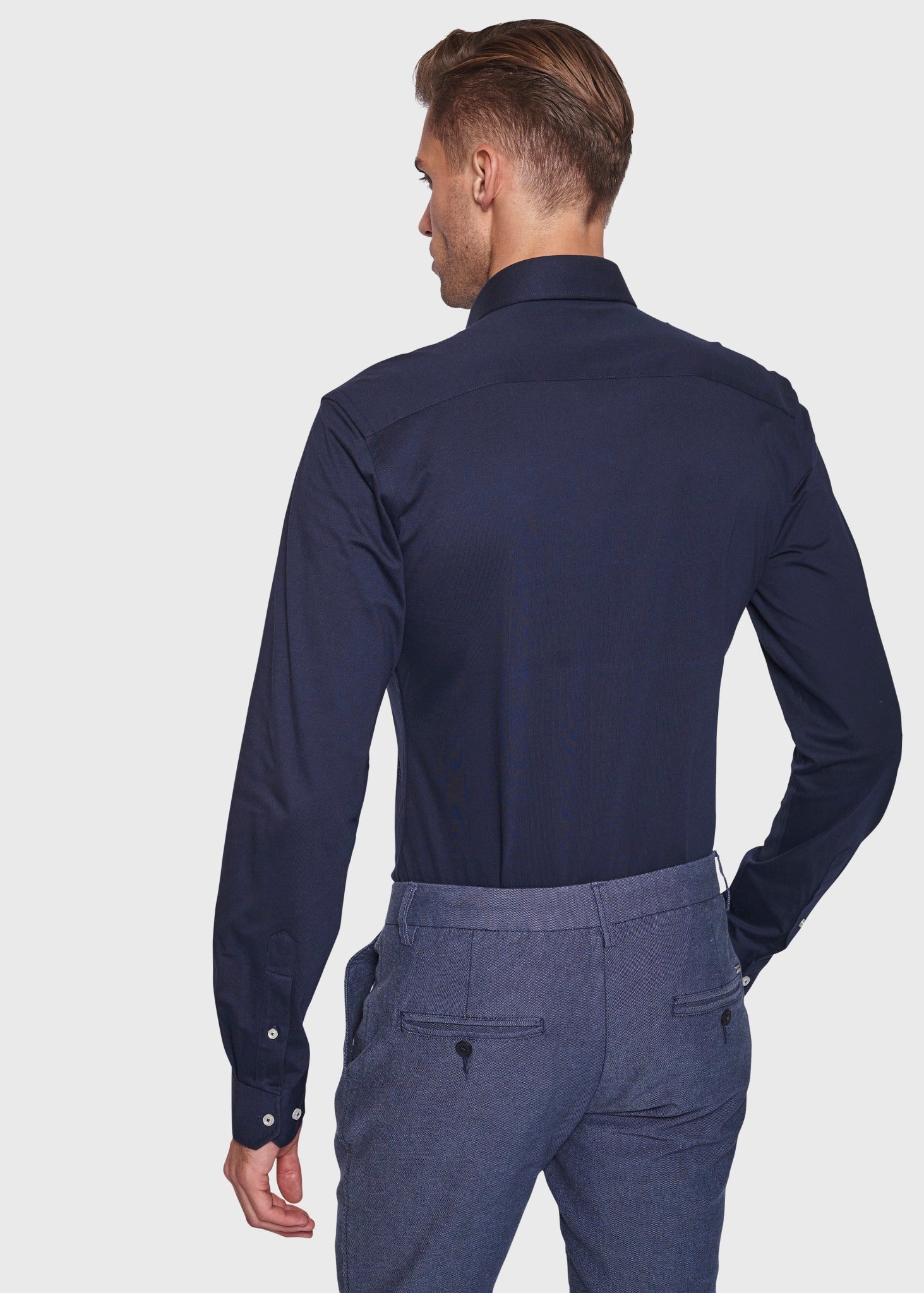 BS Etna Slim Fit Skjorta - Marinblå