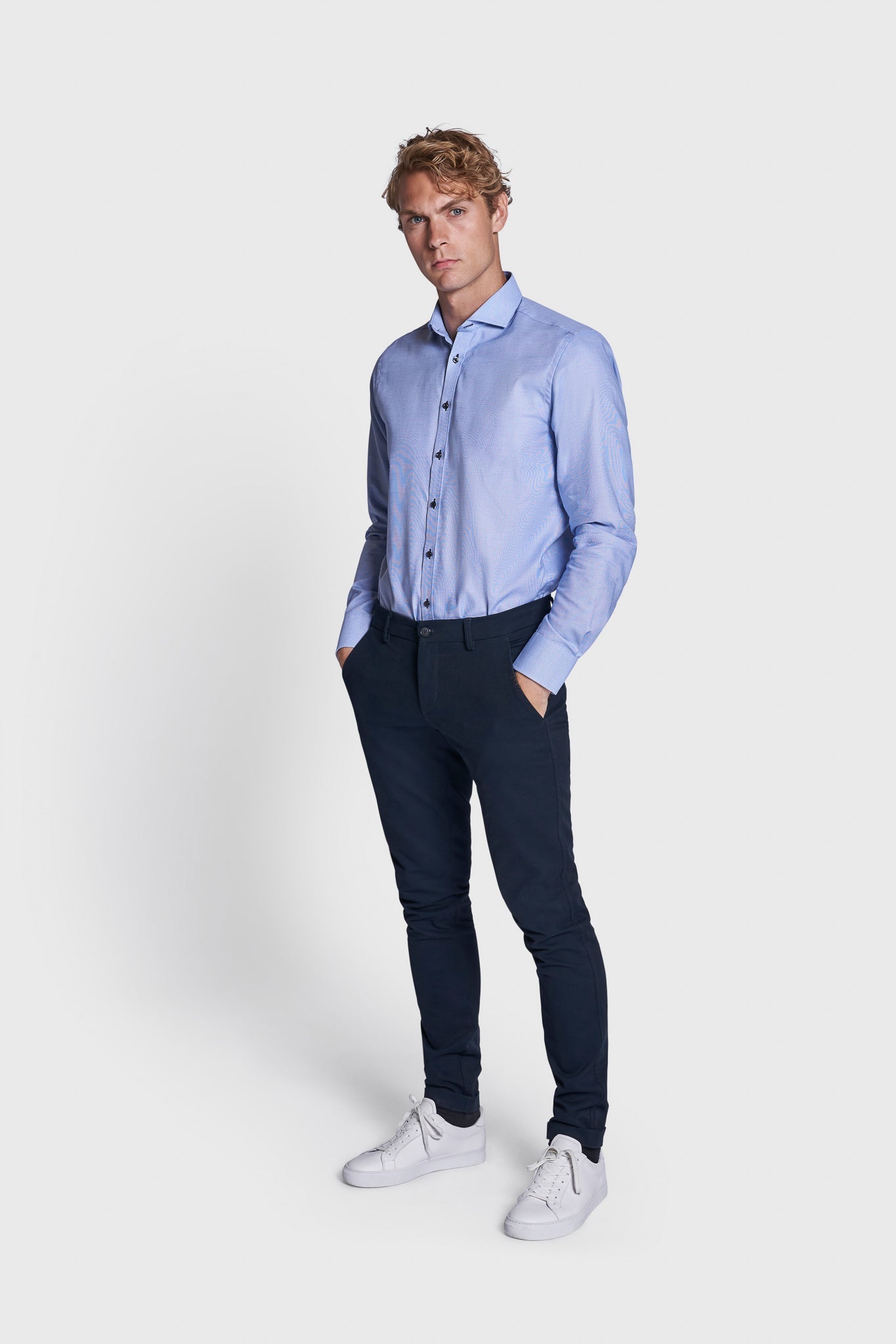 BS Robertsen Modern Fit Skjorta - Blå