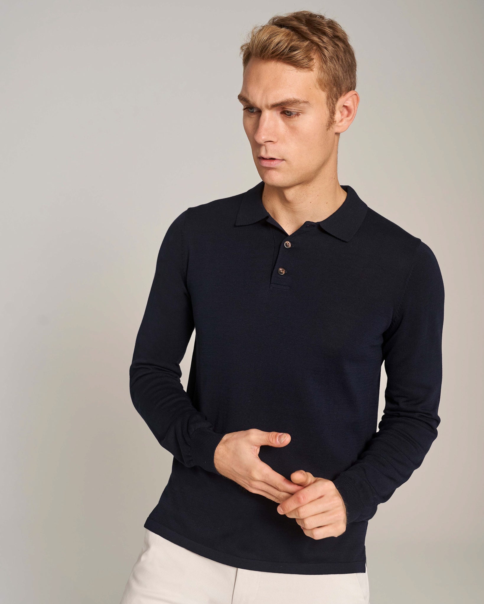 BS Roe Regular Fit Stickad tröja - Navy