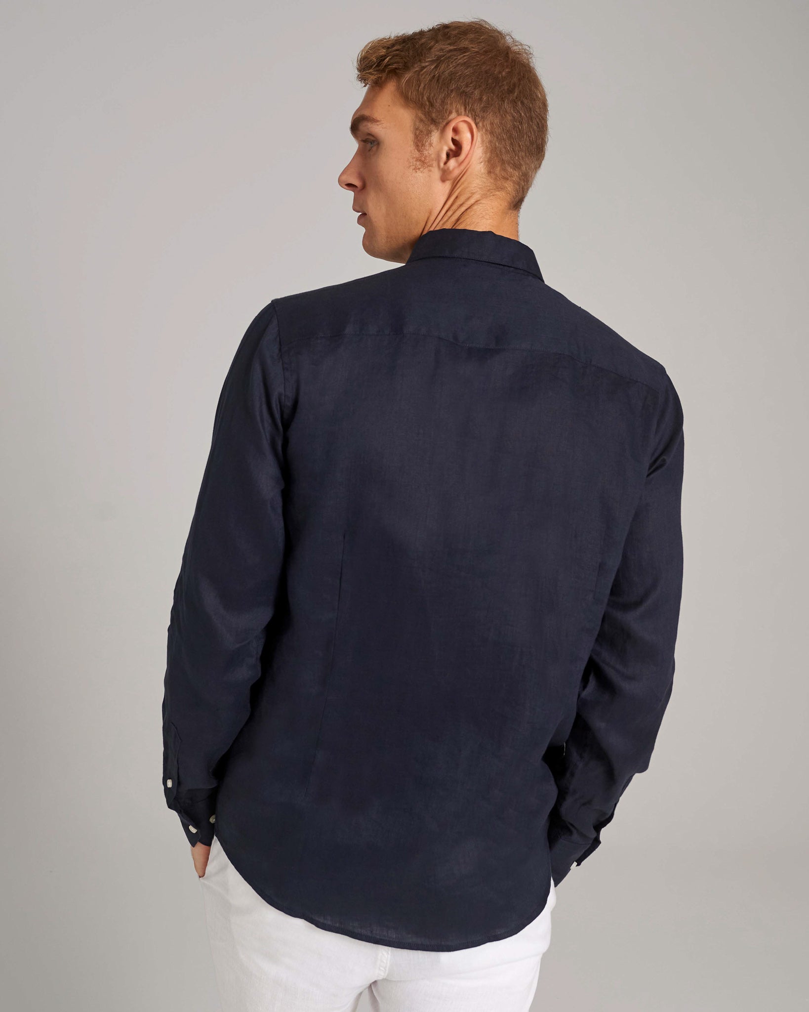 BS Carlos Casual Modern Fit Skjorta - Marinblå