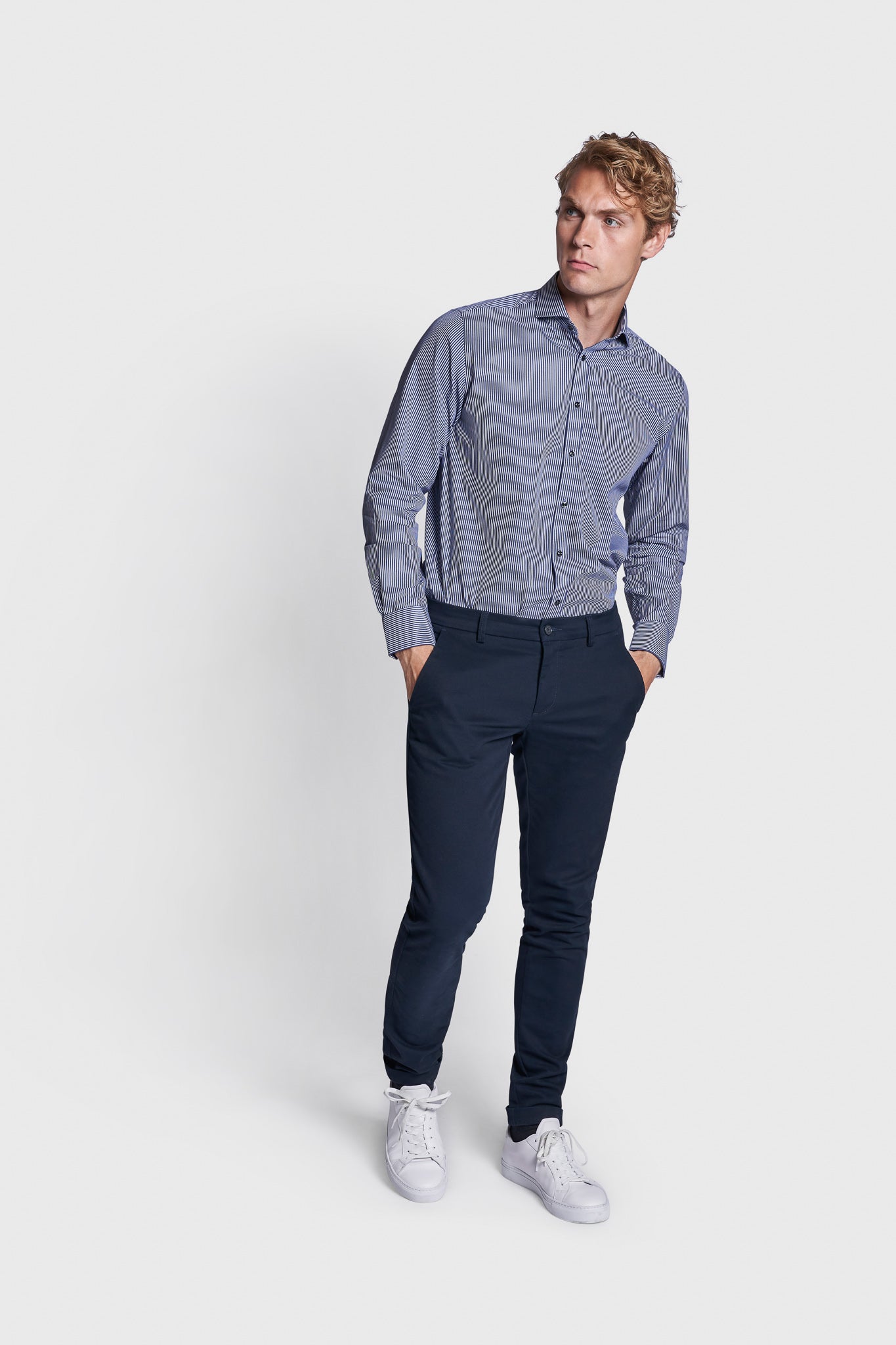 BS Sancho Modern Fit Skjorta - Marinblå