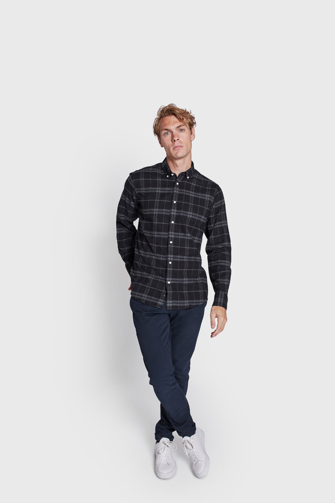 BS Sanneh Casual Modern Fit Skjorta - Svart