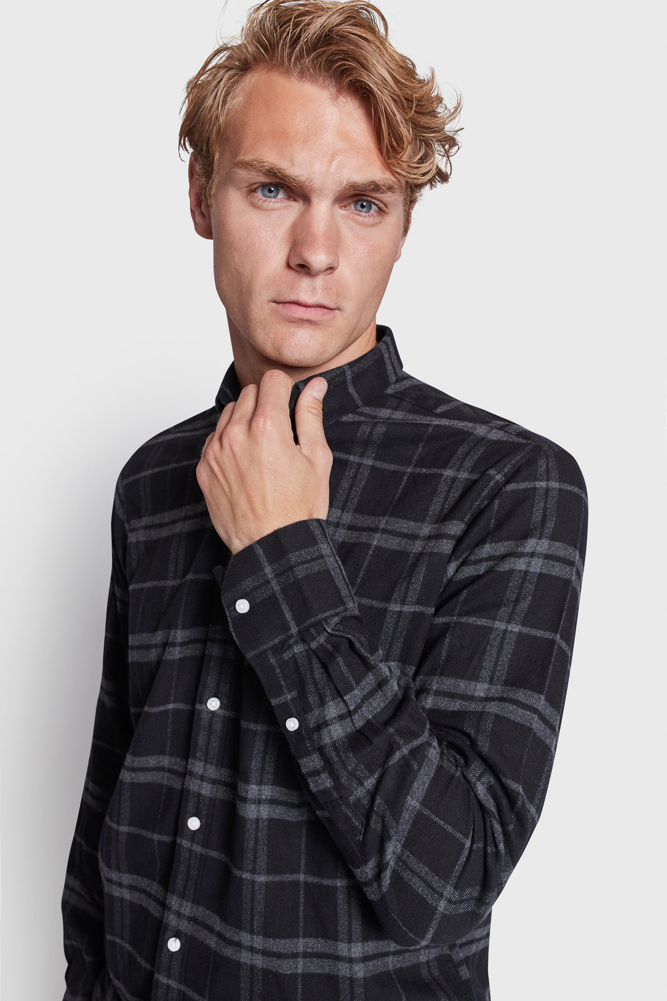 BS Sanneh Casual Modern Fit Skjorta - Svart