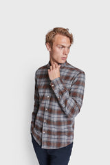 BS Sanneh Casual Modern Fit Skjorta - Brown