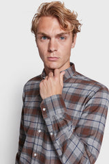 BS Sanneh Casual Modern Fit Skjorta - Brown