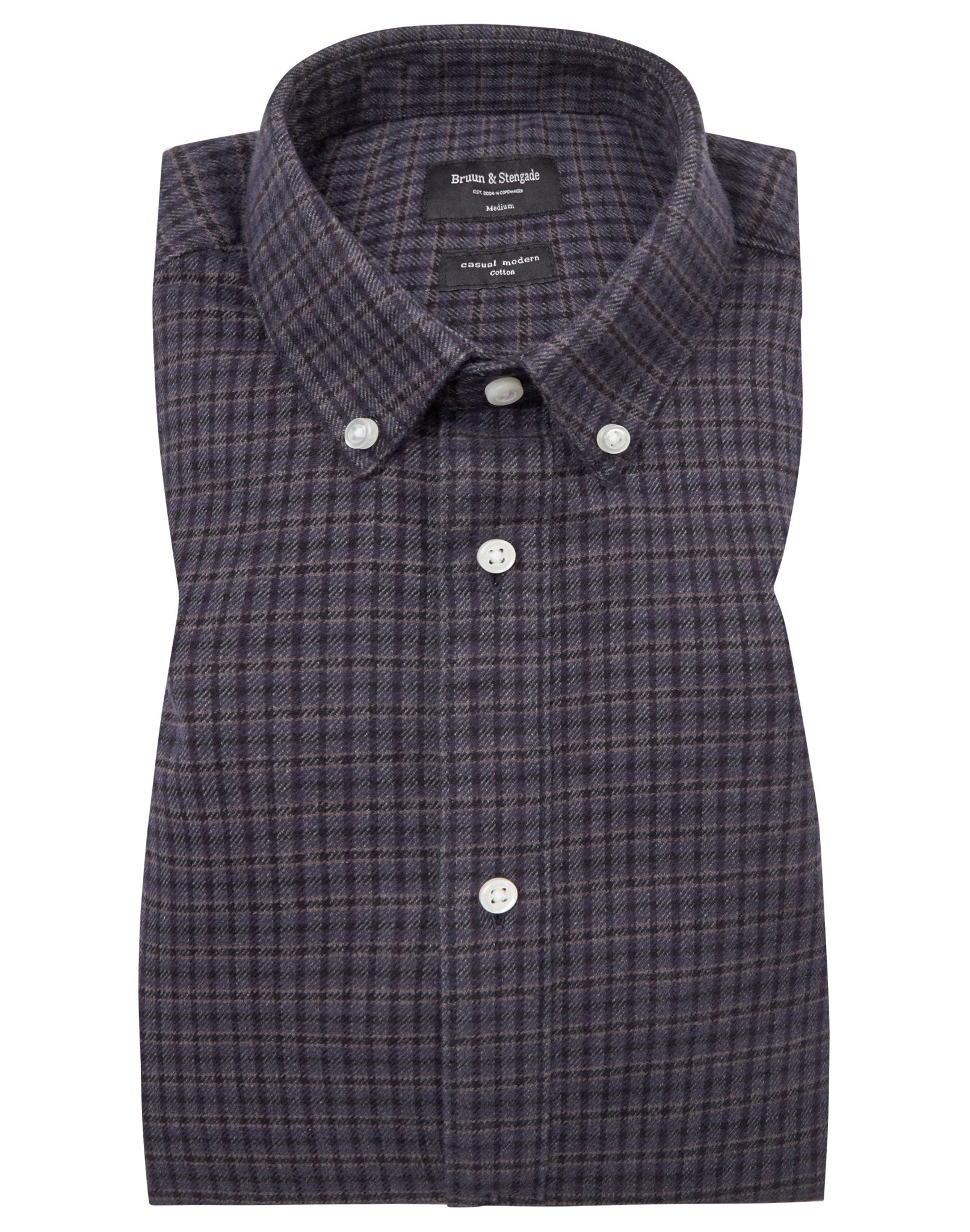 BS Sanneh Casual Modern Fit Skjorta - Thunder