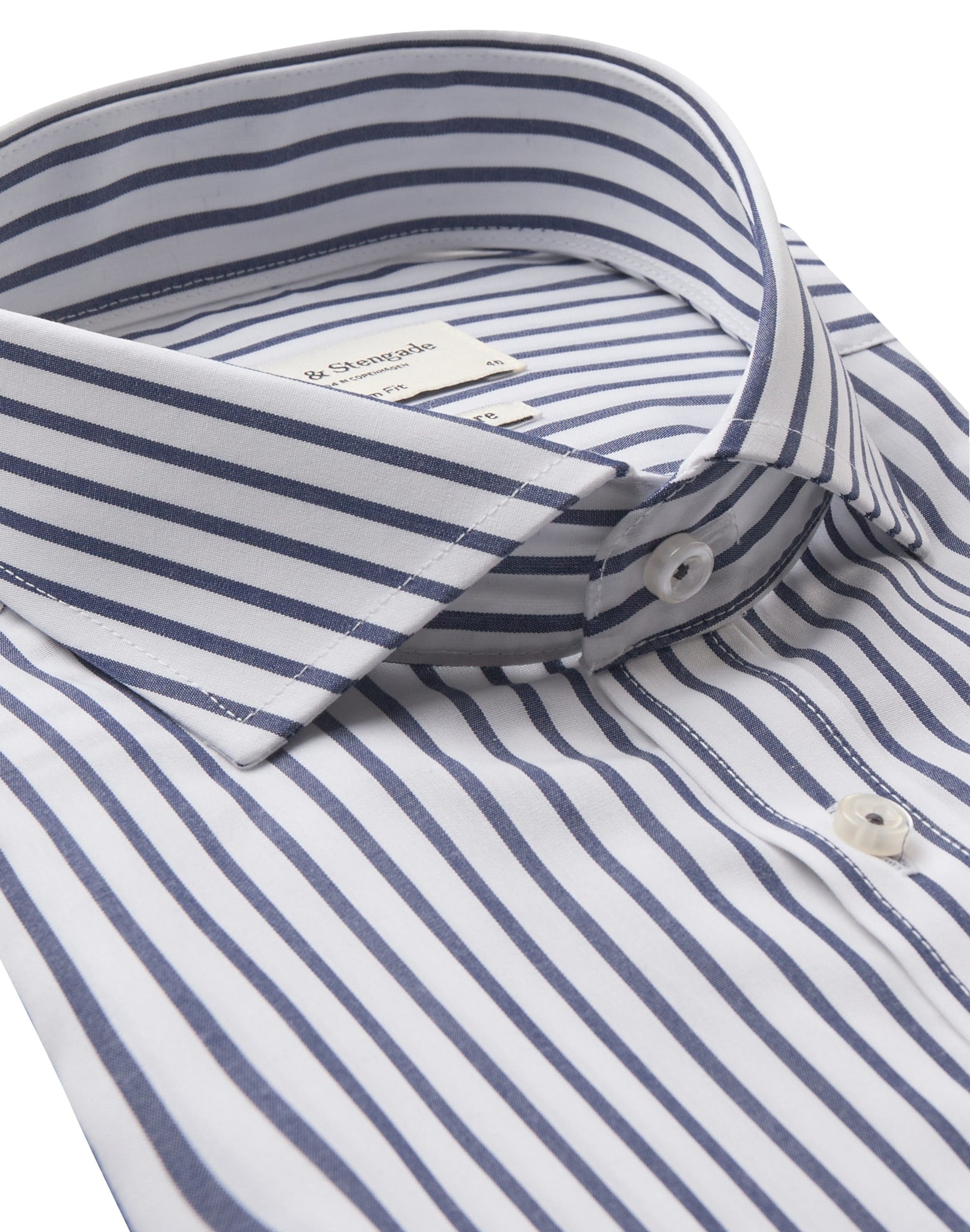 BS Scarone Slim Fit Skjorta - White/Navy
