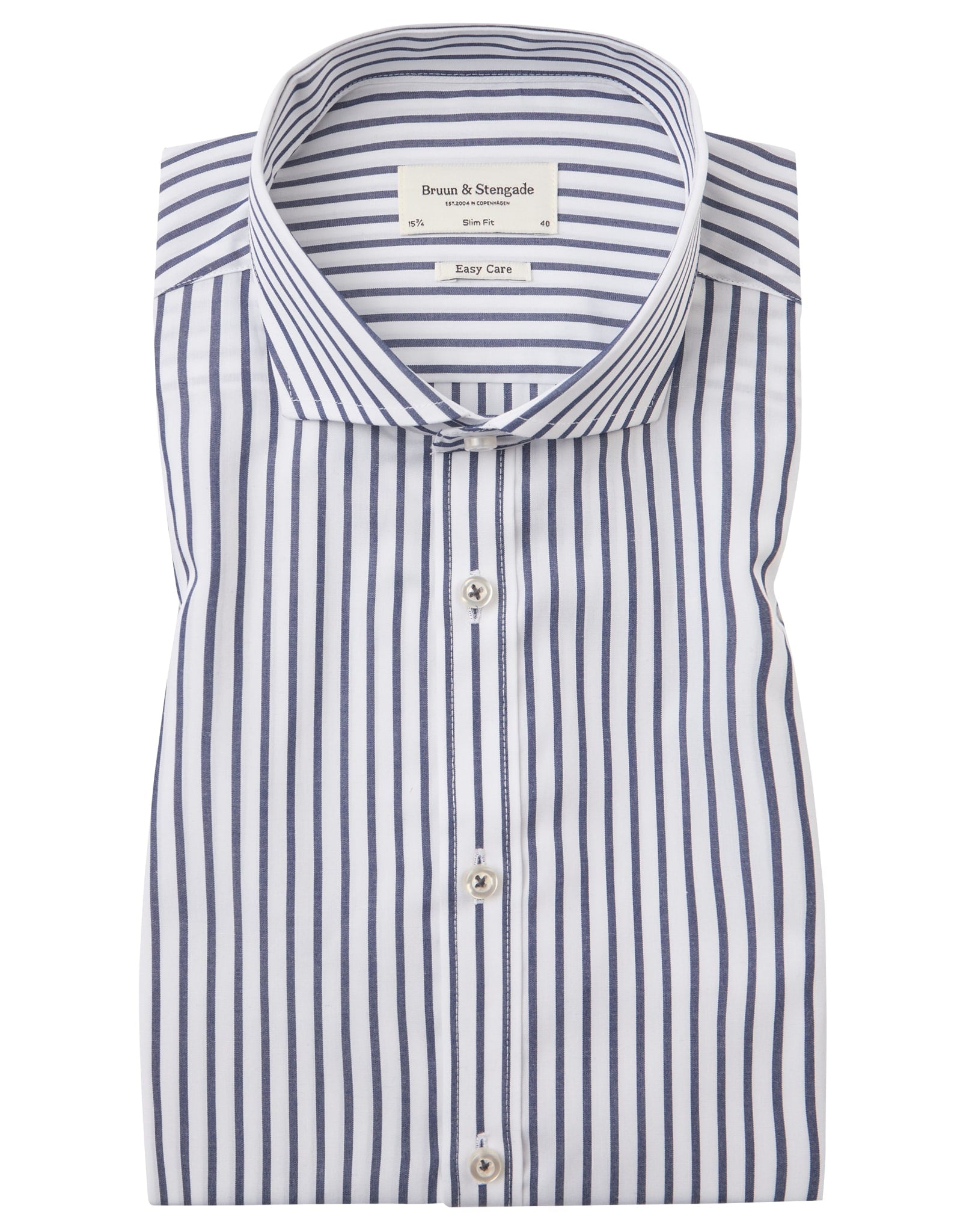 BS Scarone Slim Fit Skjorta - White/Navy