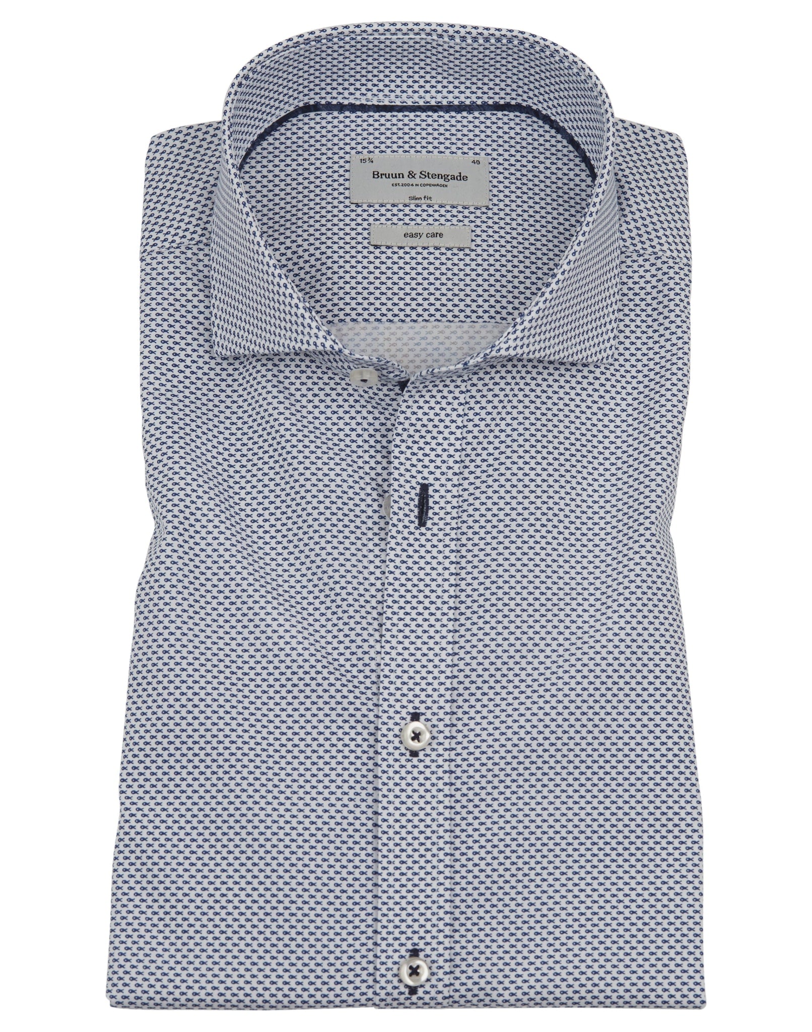 BS Skyler Slim Fit Skjorta - Marinblå
