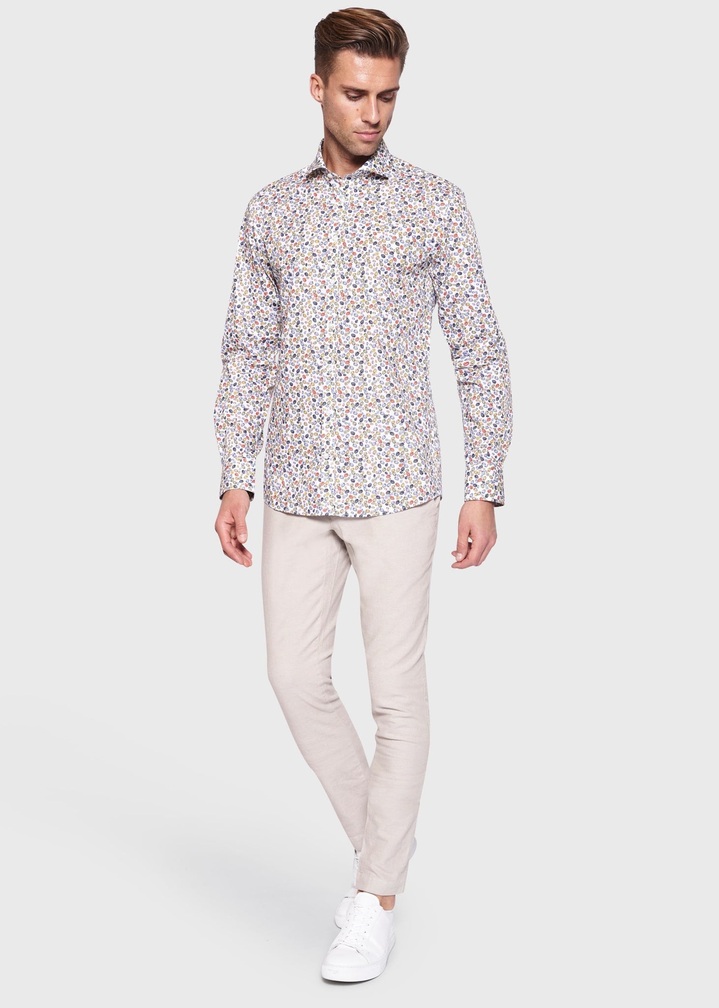 BS Solis Slim Fit Skjorta - White