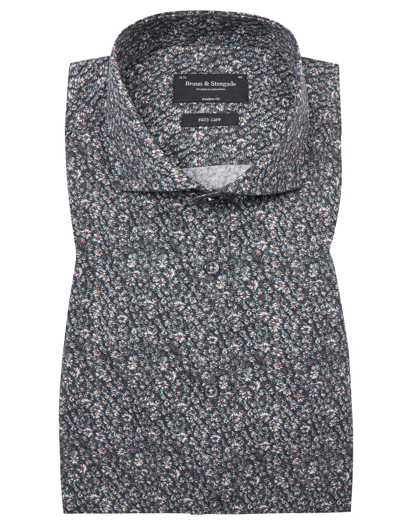 BS Stuani Modern Fit Skjorta - Mörkgrön