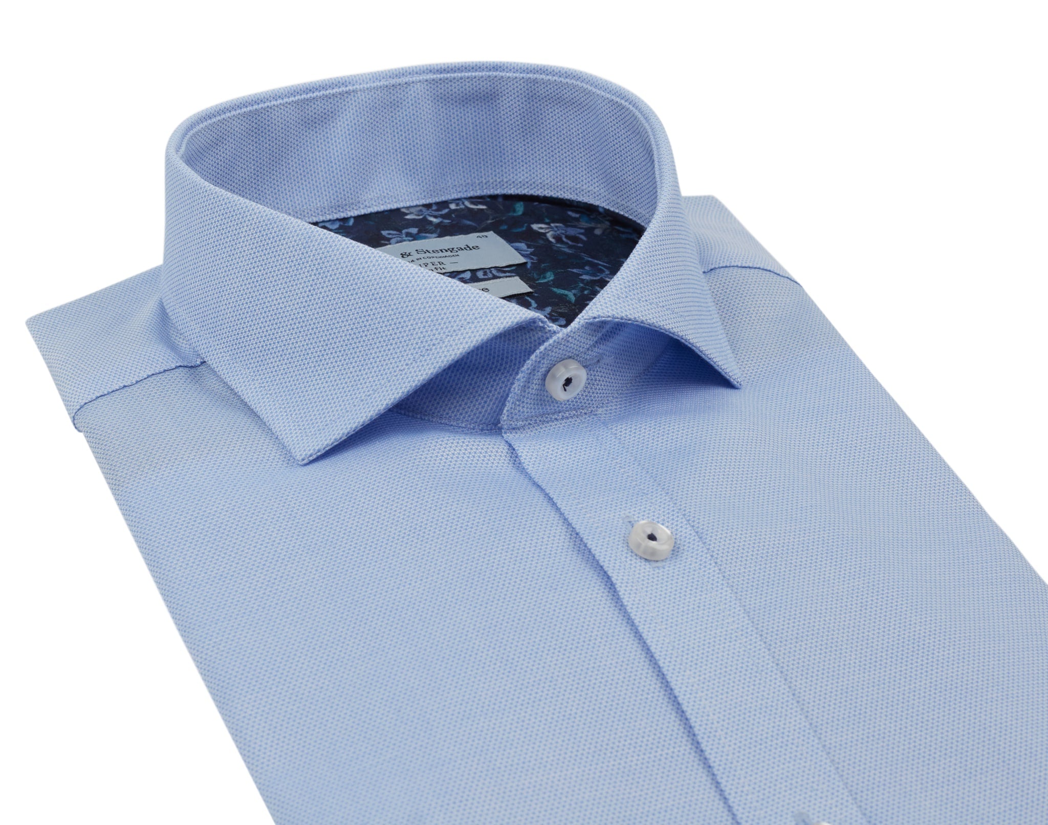 BS Theis Super Slim Fit Skjorta - Ljusblå