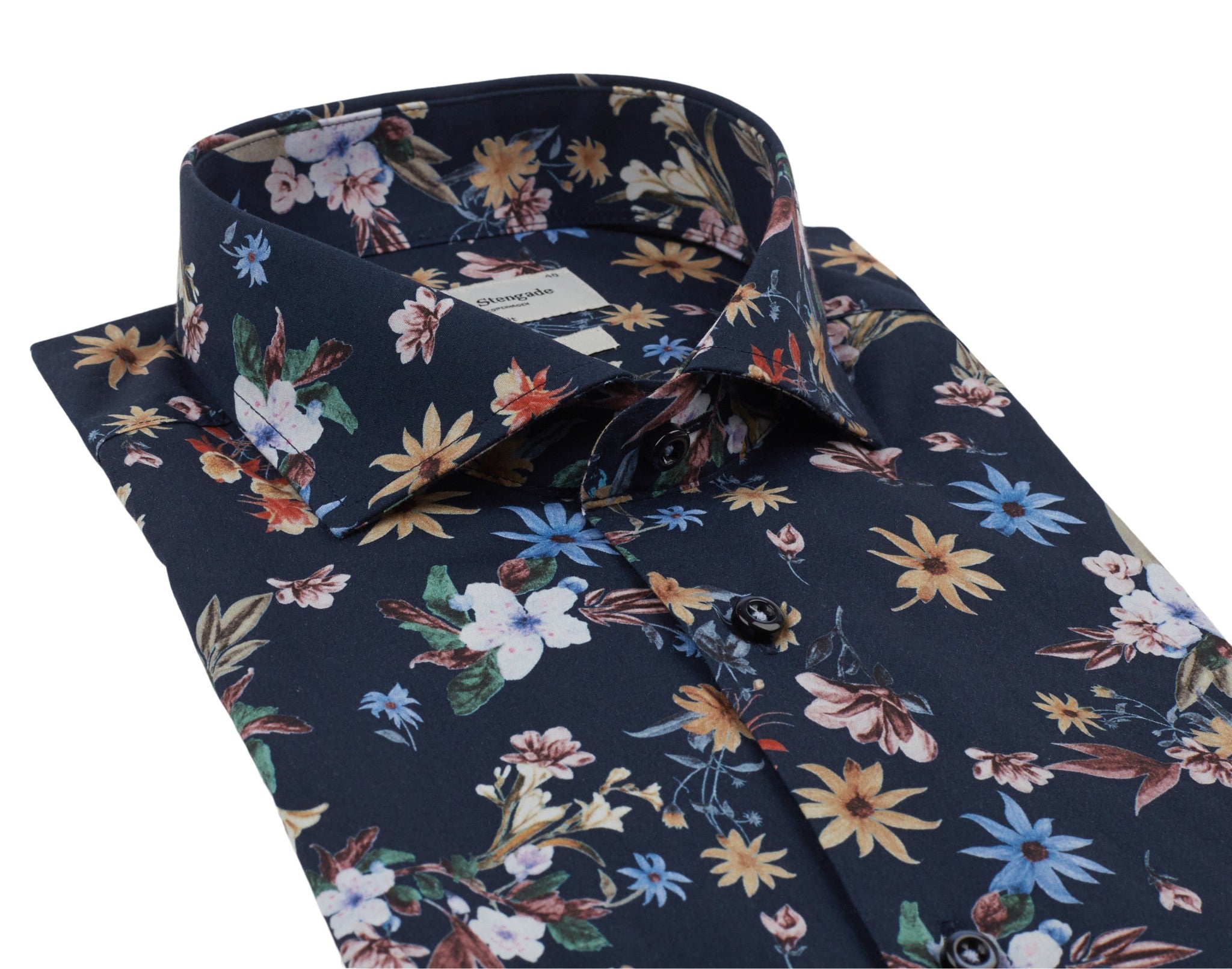 BS Tully Slim Fit Skjorta - Marinblå