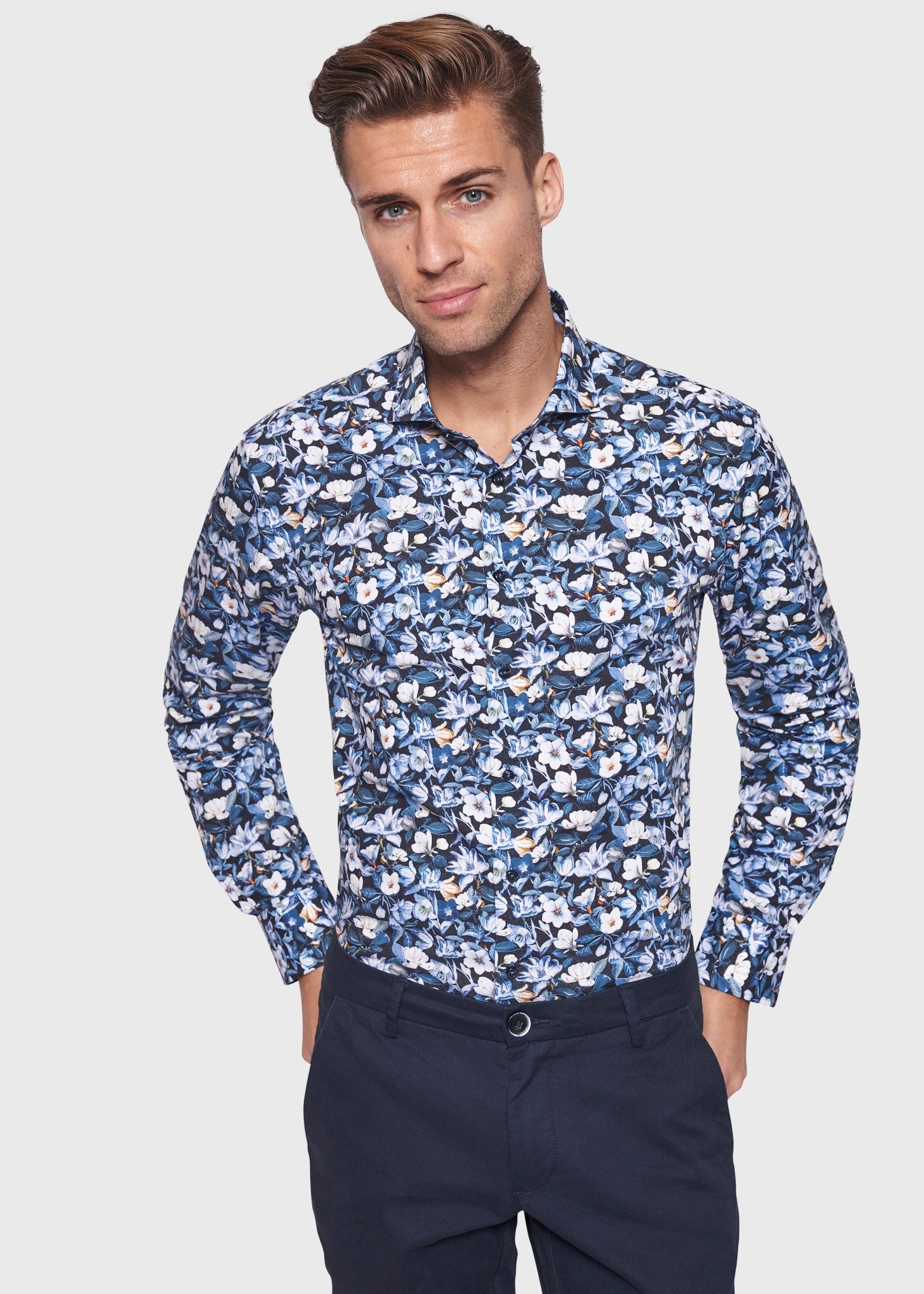 BS Vance Slim Fit Skjorta - Blå