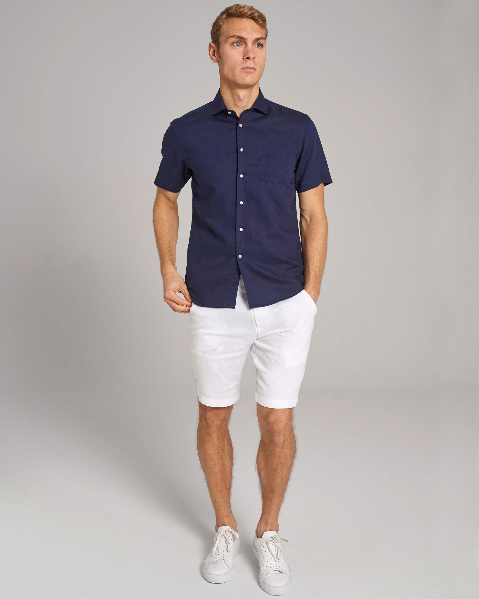 BS Max Casual Modern Fit Skjorta - Navy