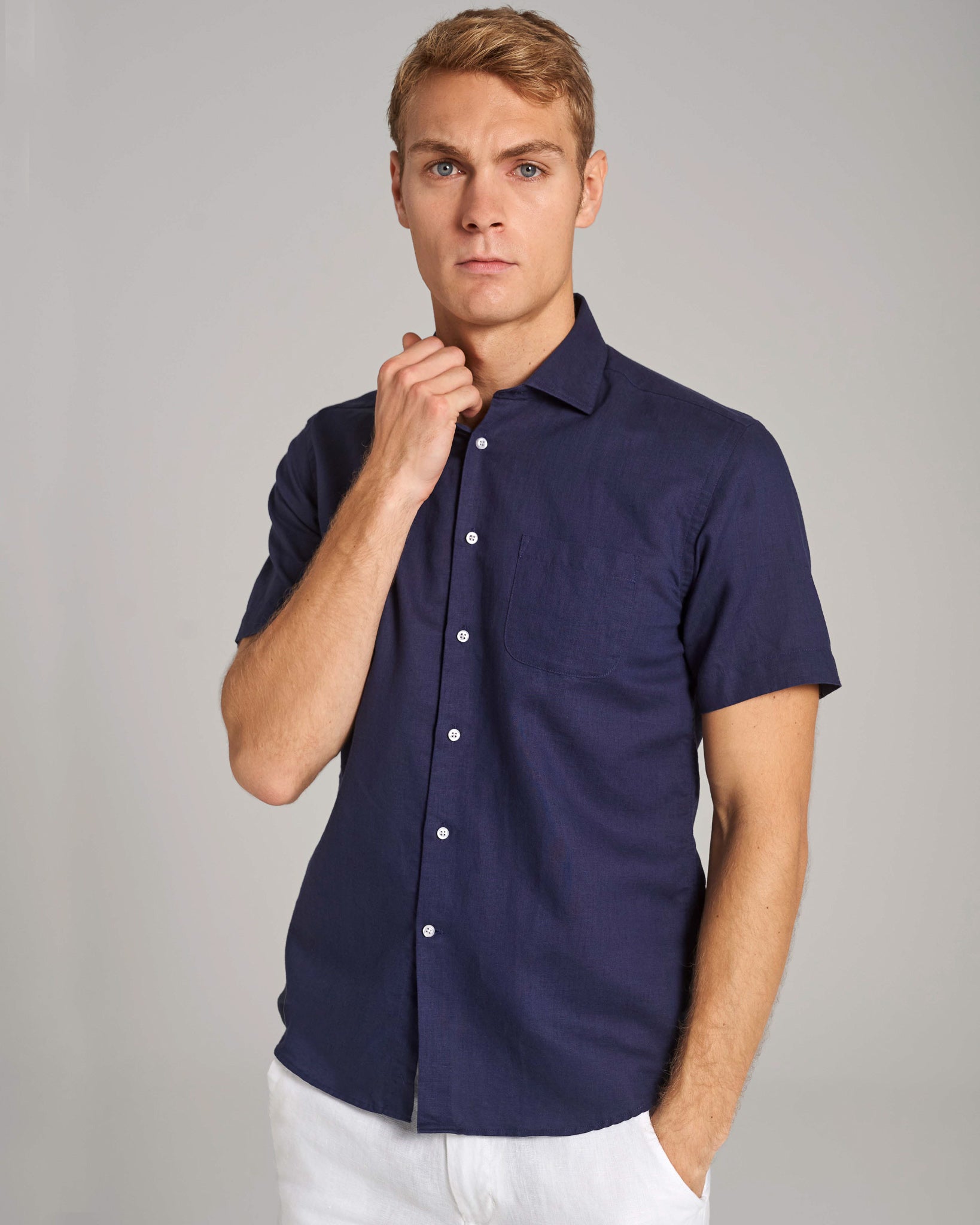 BS Max Casual Modern Fit Skjorta - Navy