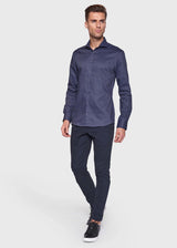 BS Wan Super Slim Fit Skjorta - Dark Blue