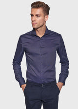 BS Wan Super Slim Fit Skjorta - Dark Blue