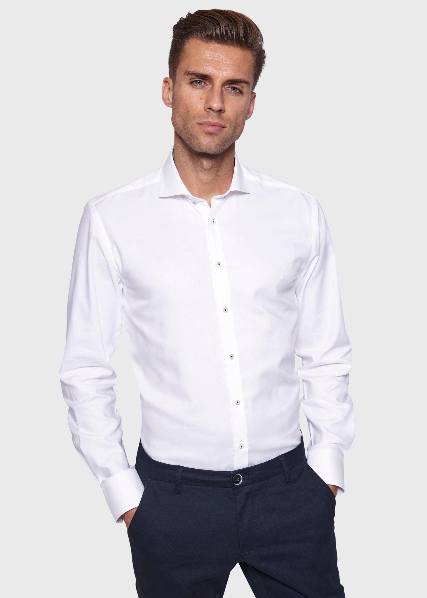 BS Weston Slim Fit Skjorta - White