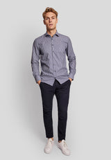 BS Lobont modern fit Skjorta - Dark Blue/White