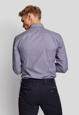 BS Lobont modern fit Skjorta - Dark Blue/White