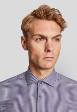 BS Lobont modern fit Skjorta - Dark Blue/White