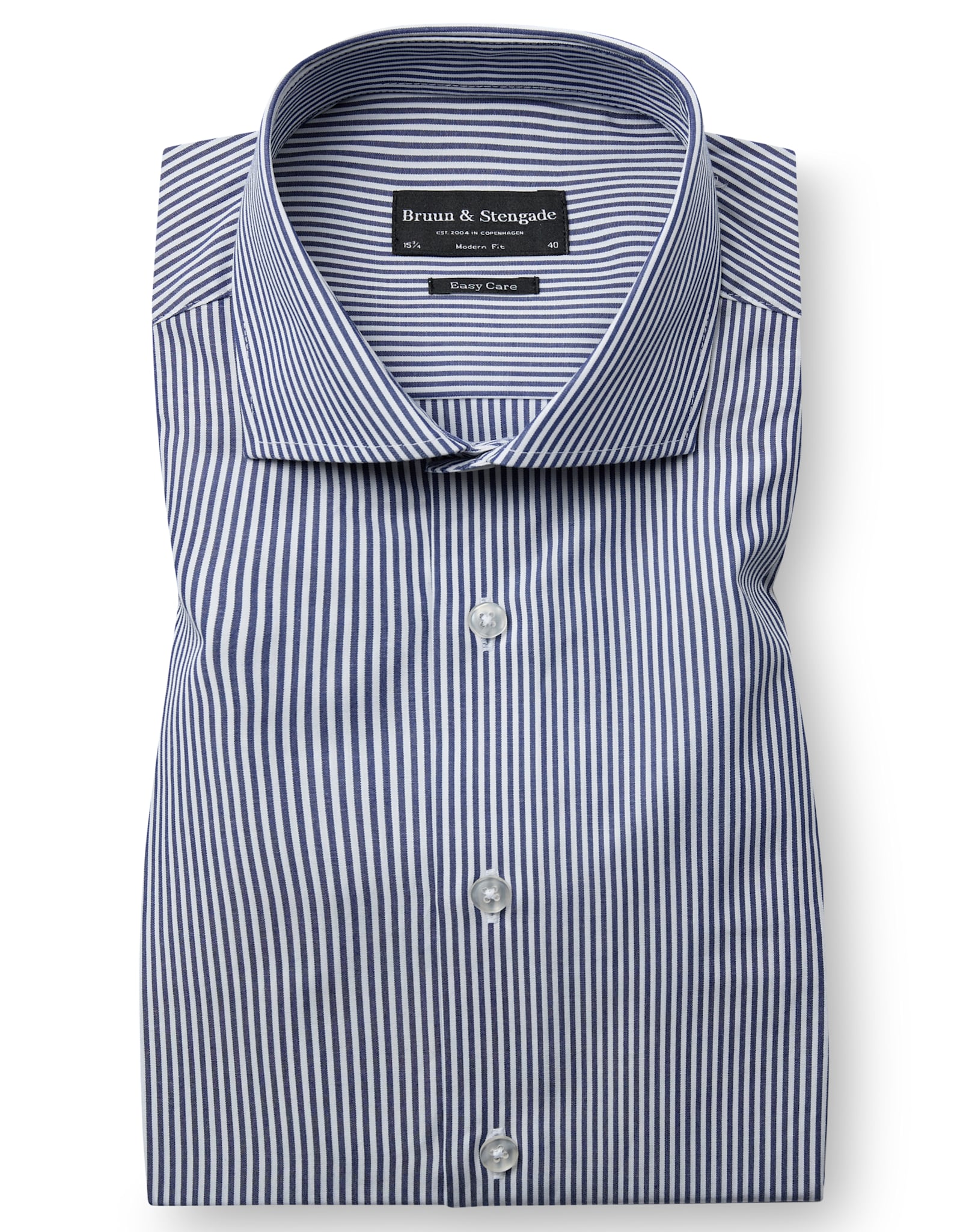 BS Mcdonald Modern Fit Skjorta - Navy/White