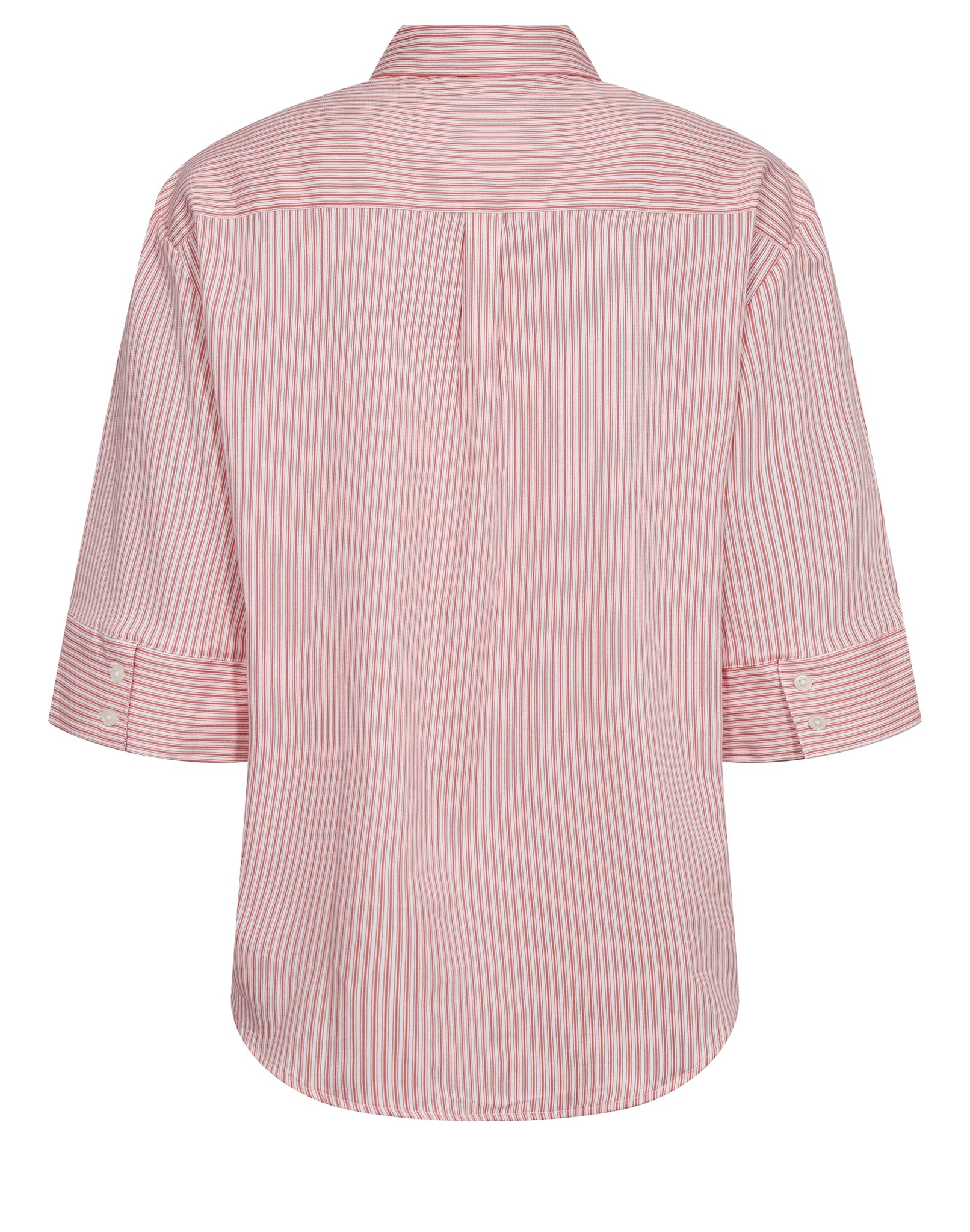BS Talia Regular Fit Skjorta - Lipstick Red/White
