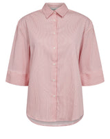 BS Talia Regular Fit Skjorta - Lipstick Red/White