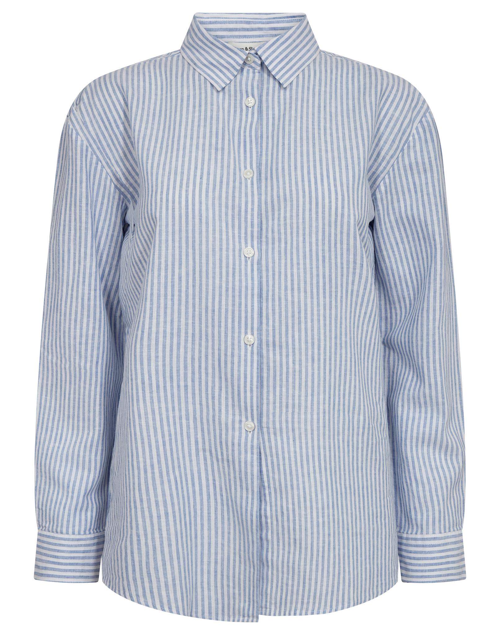 BS Marietta Regular Fit Skjorta - Light Blue/White