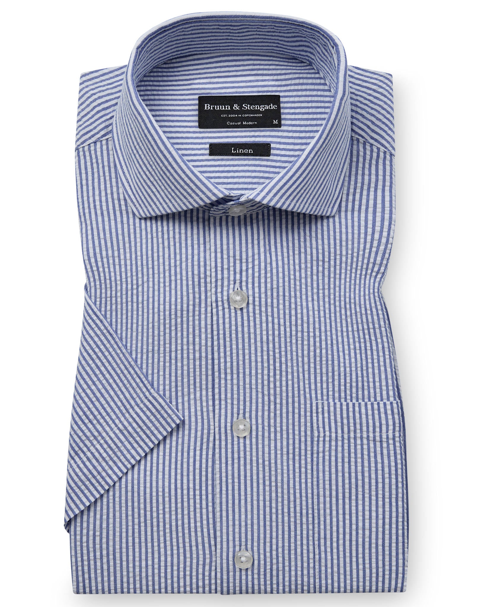 BS Keita Casual Modern Fit Skjorta - Light Blue/White