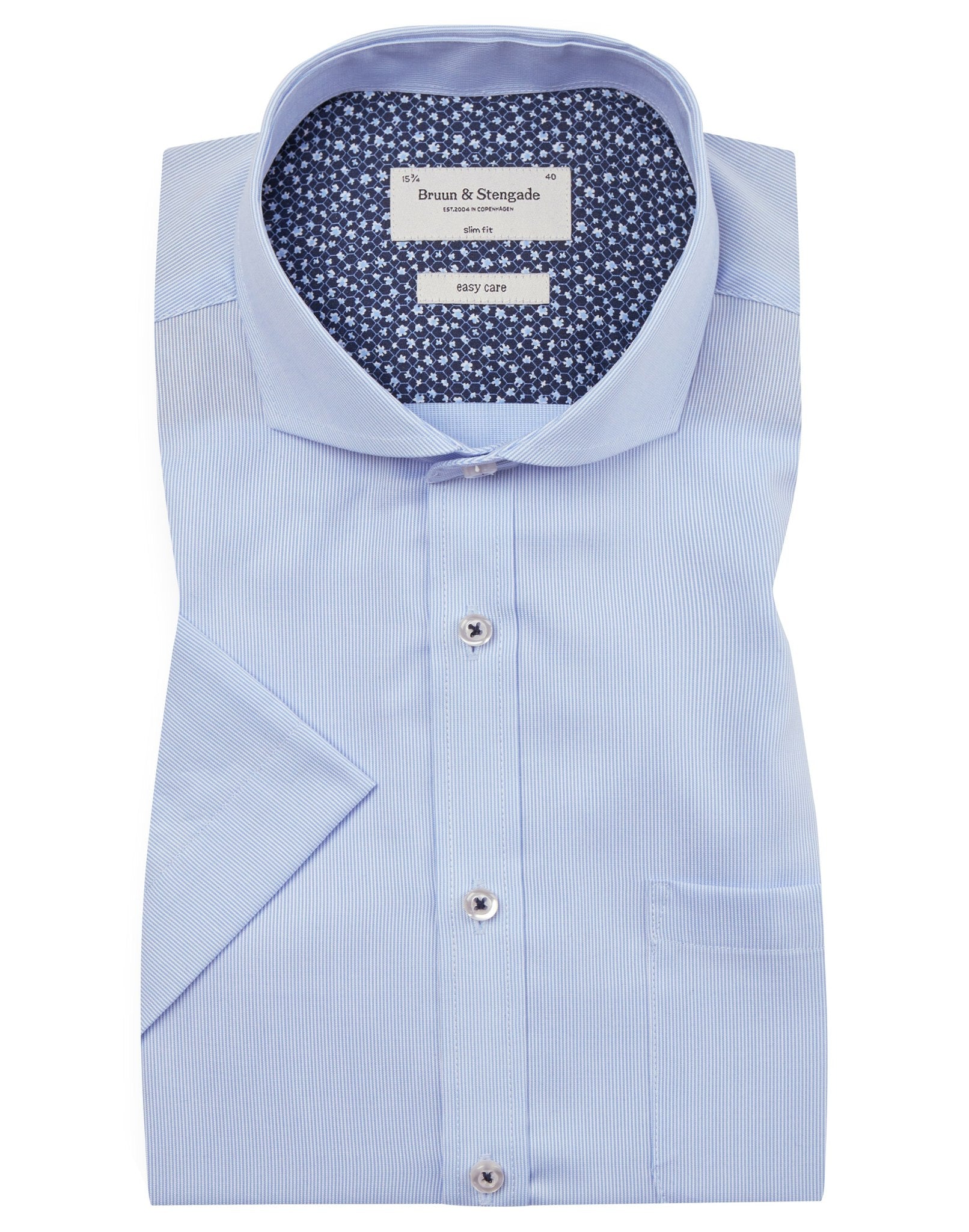 BS Wingfield Slim Fit Skjorta - Ljusblå