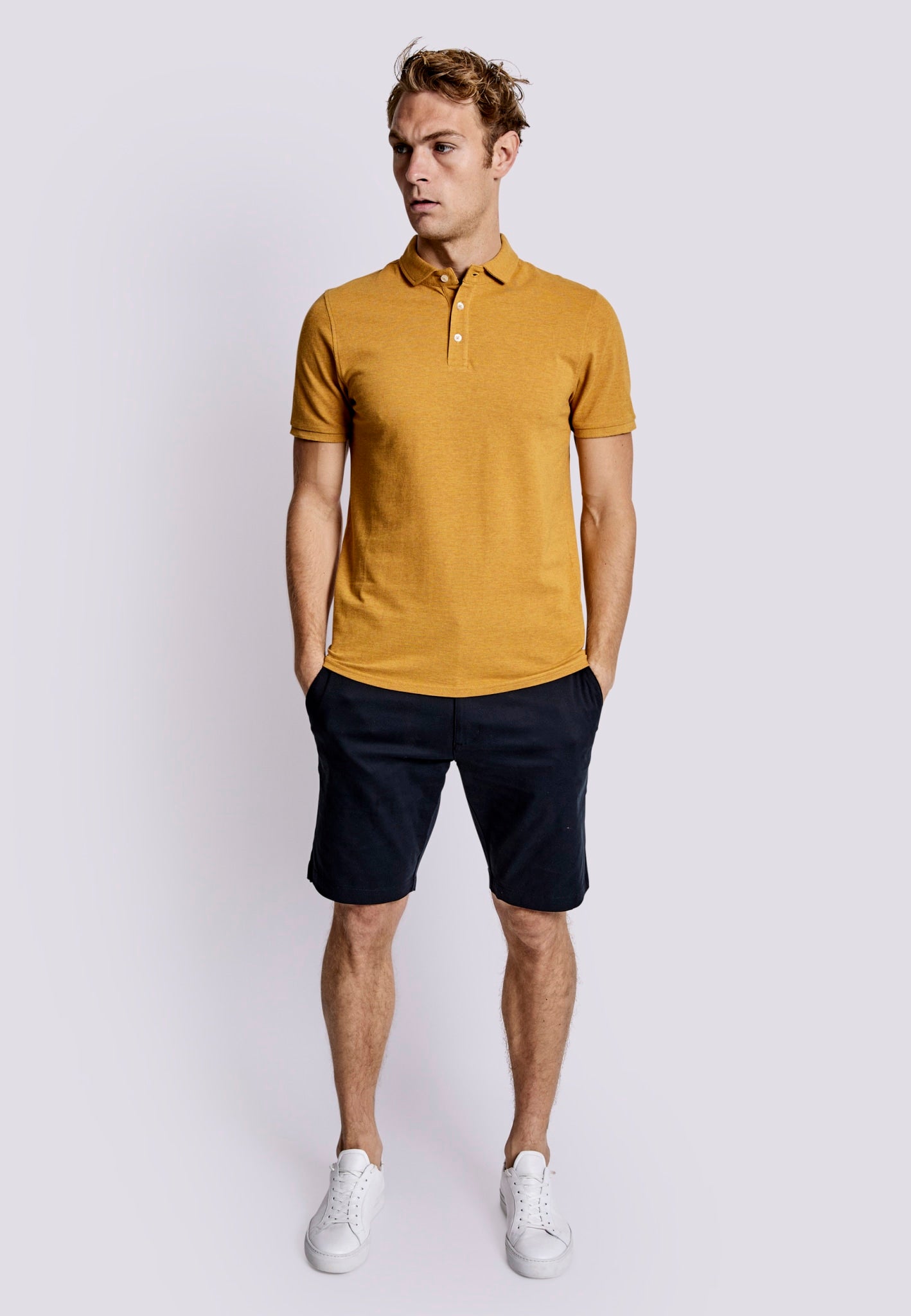 BS Monir Regular Fit Piké - Tan