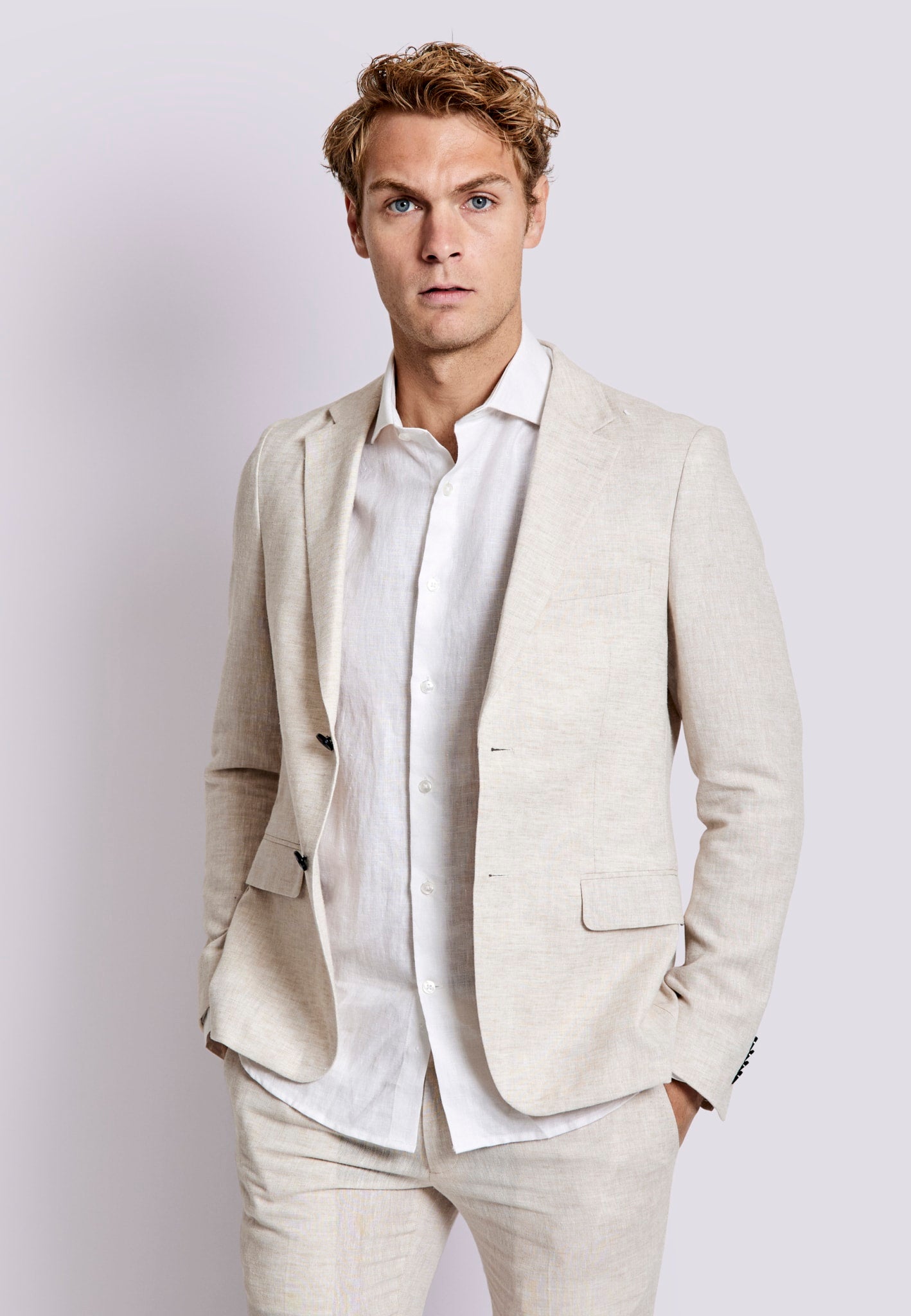 BS Prato Slim Fit Kavaj - Beige