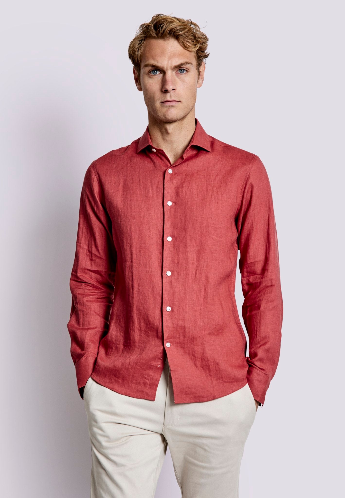 BS Sevilla Casual Slim Fit Skjorta - Rost