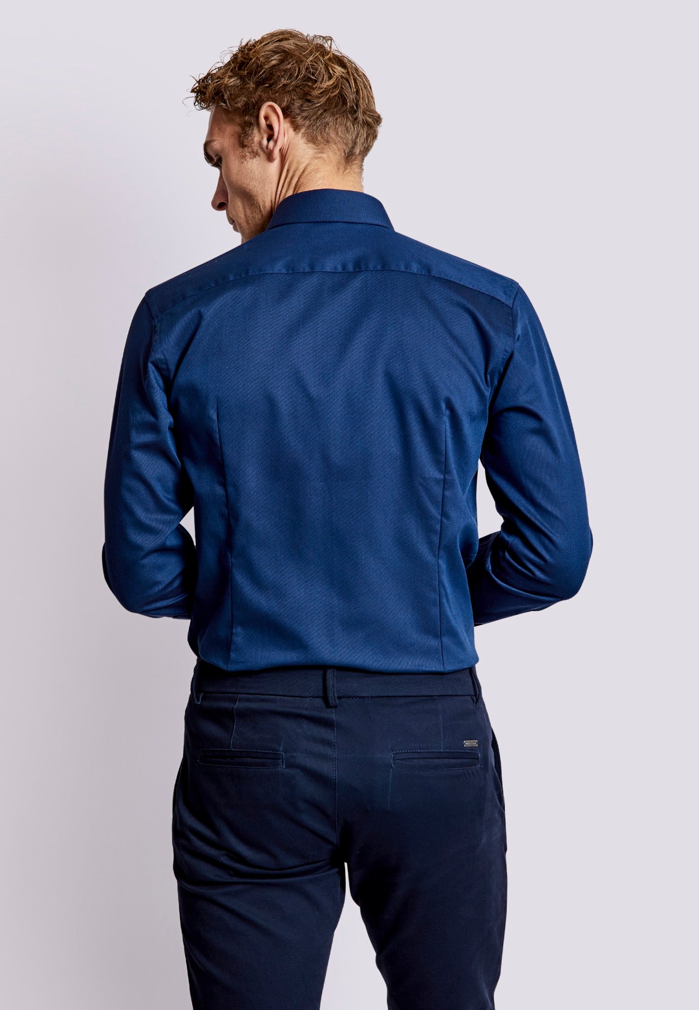 BS Colman Slim Fit Skjorta - Marinblå