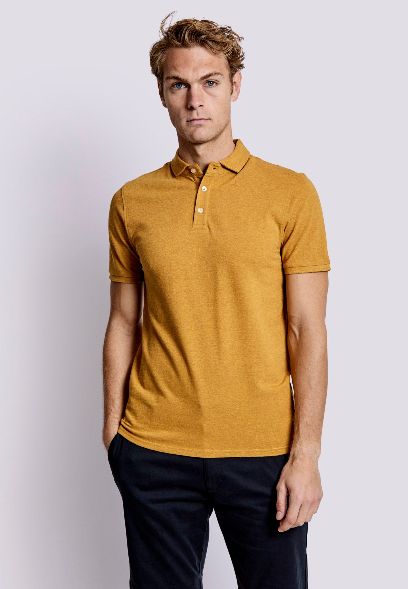 BS Monir Regular Fit Piké - Tan