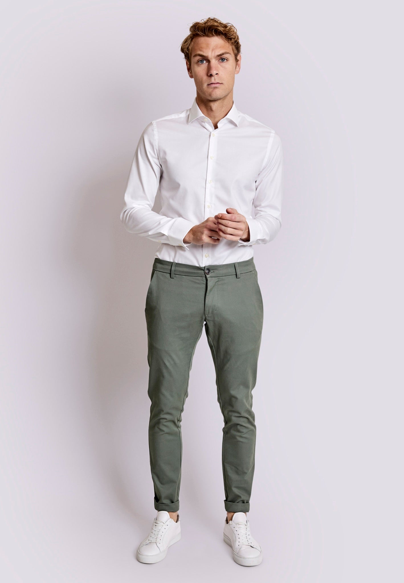 BS Andrik Slim Fit Chinos - Grön