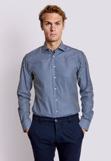 BS Rangnick Modern Fit Skjorta - Dark Blue/White