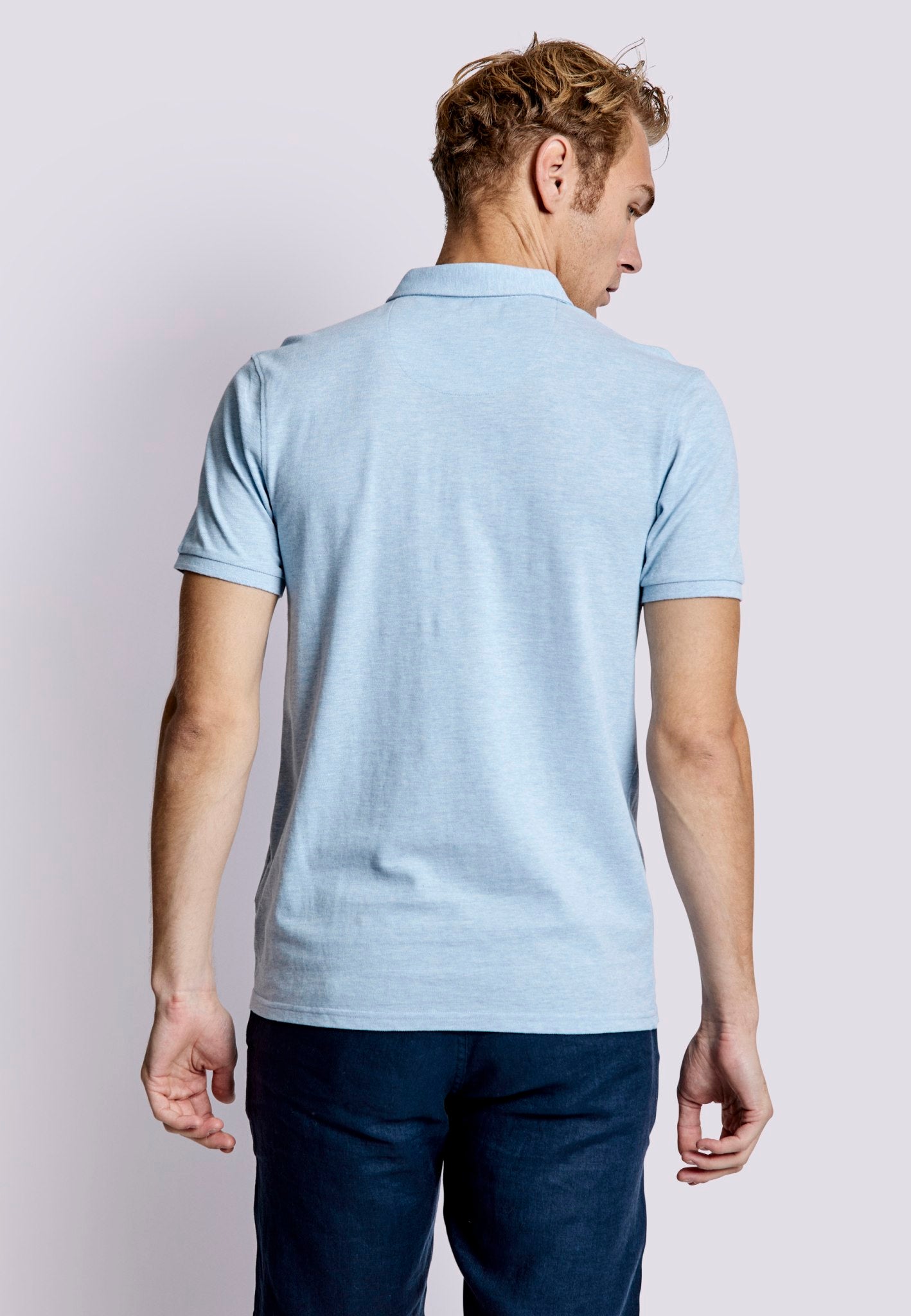 BS Monir Regular Fit Piké - Sky
