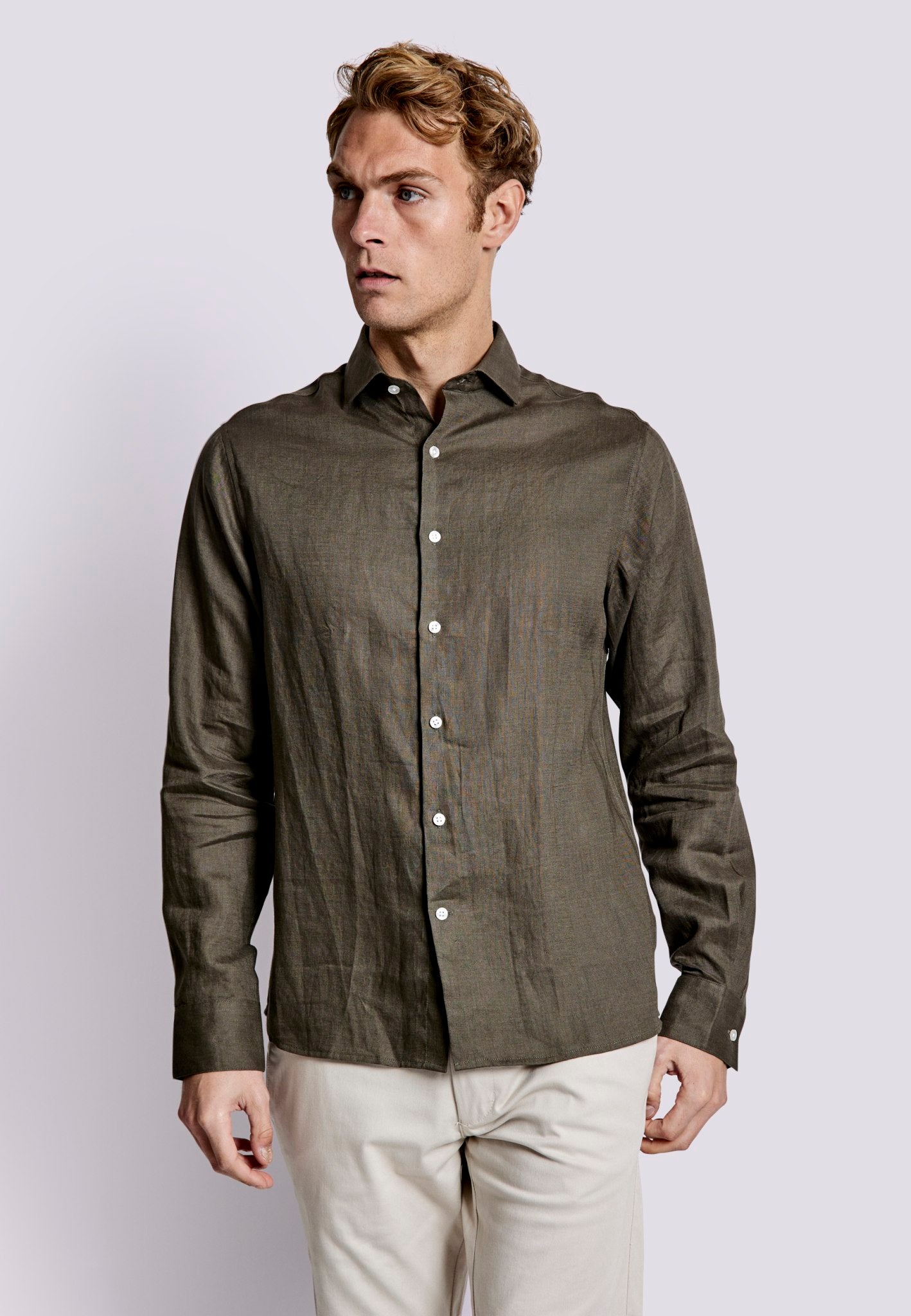 BS Bilbao Skjorta Casual Modern Fit - Armé
