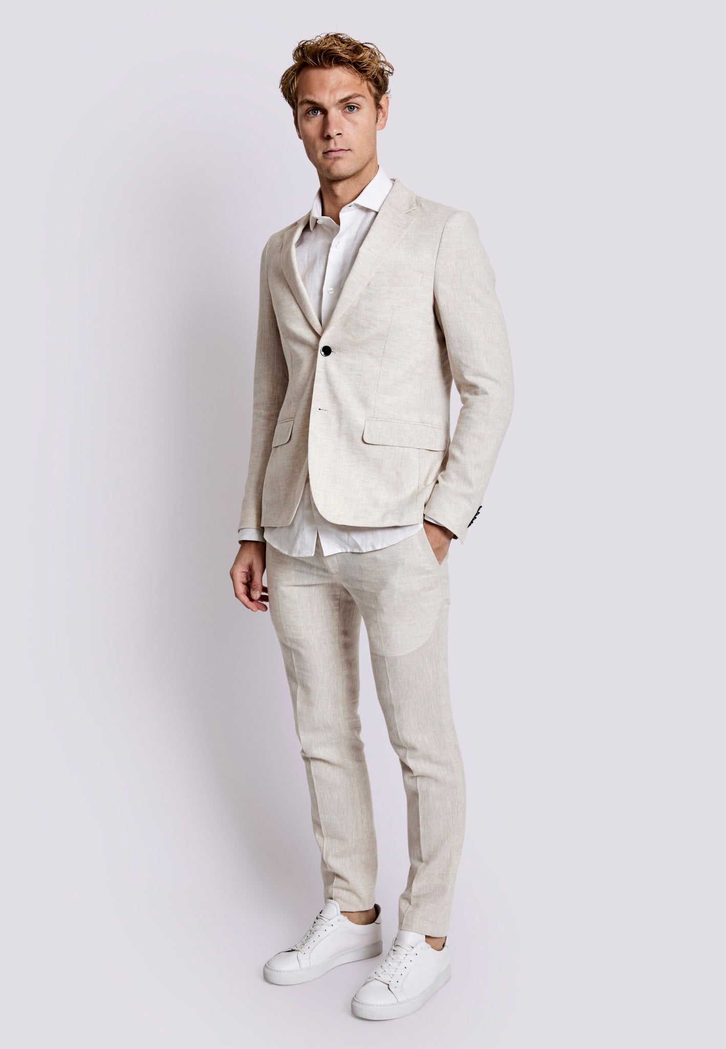 BS Prato Slim Fit Kavaj - Beige