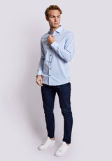 BS Dane Slim Fit Skjorta - Light Blue/White