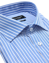 BS Fessor Modern Fit Skjorta - Blue/White