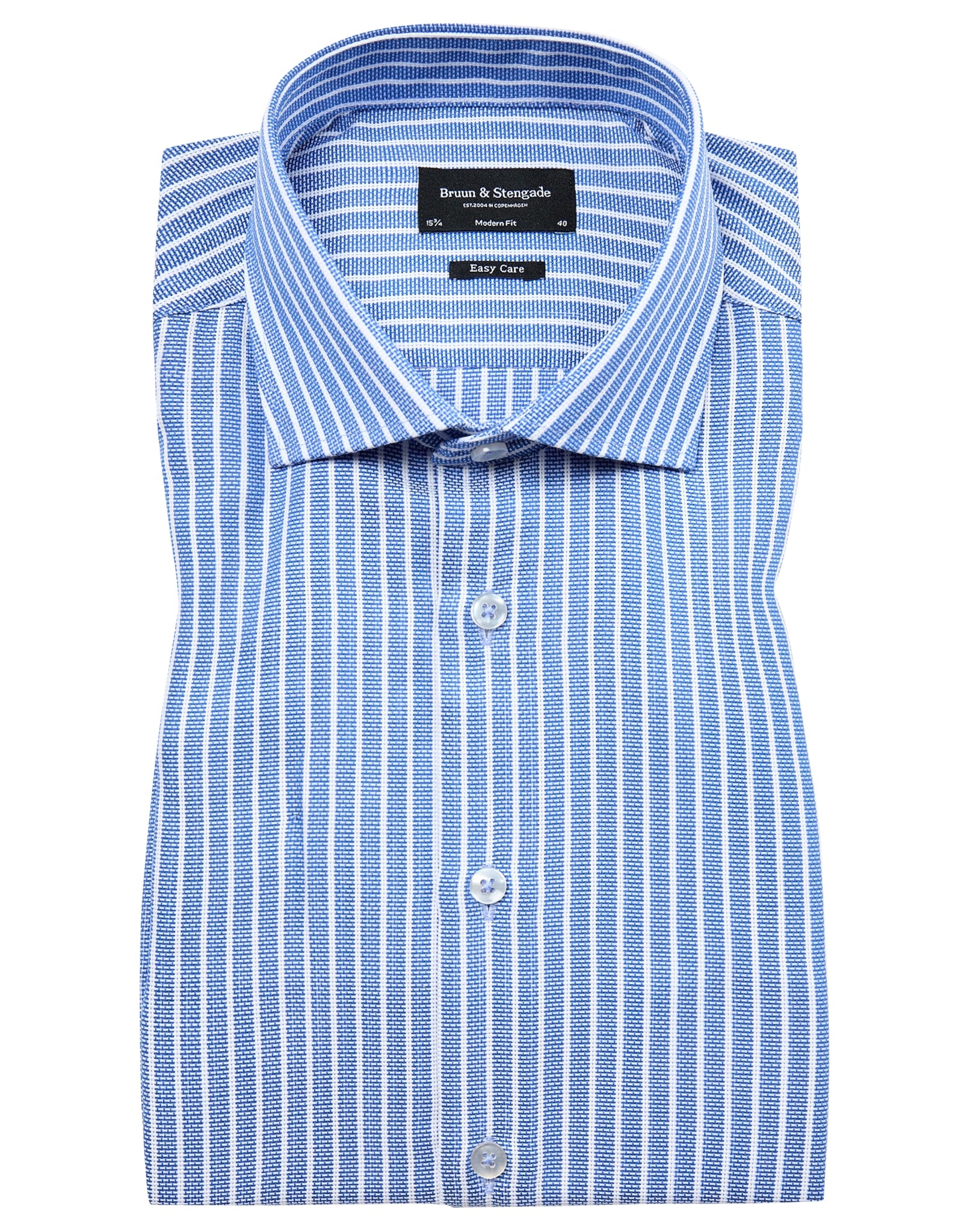 BS Fessor Modern Fit Skjorta - Blue/White