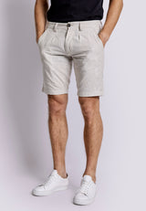 BS Isai Regular Fit Shorts - Beige/White